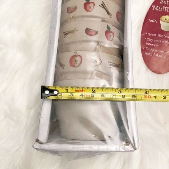 Christmas Tree Shops Vintage Stoneware Baking Cups (6) Pots Muffins Ramekins New - Picture 11 of 11